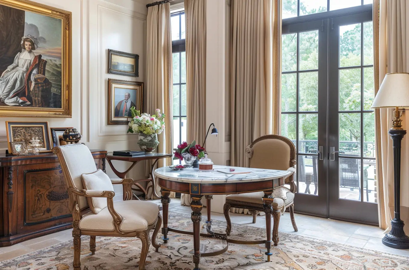 Beige linen custom curtains for living room