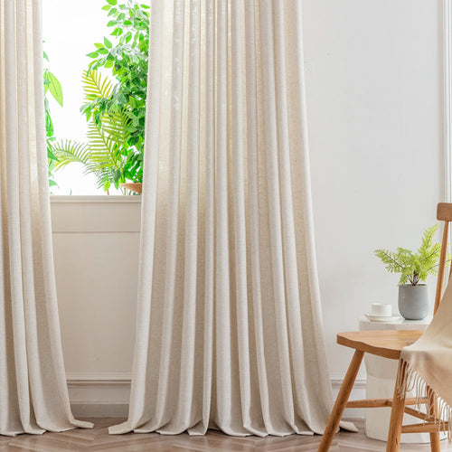 Nyla Breathable Blended Cotton Grommet Soft Top Curtains Nyla