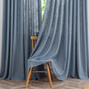 Bryn Slub Textured Faux Linen Pleat Custom Privacy Outdoor Curtains Bryn