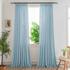 Nyla Cream Yellow Blended Cotton Pinch Pleat Custom Curtains Nyla Blue-12