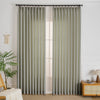 Elise Heavyweight Textured Faux Linen Outdoor Pleat Custom Curtains Elise Khaki Gray-10
