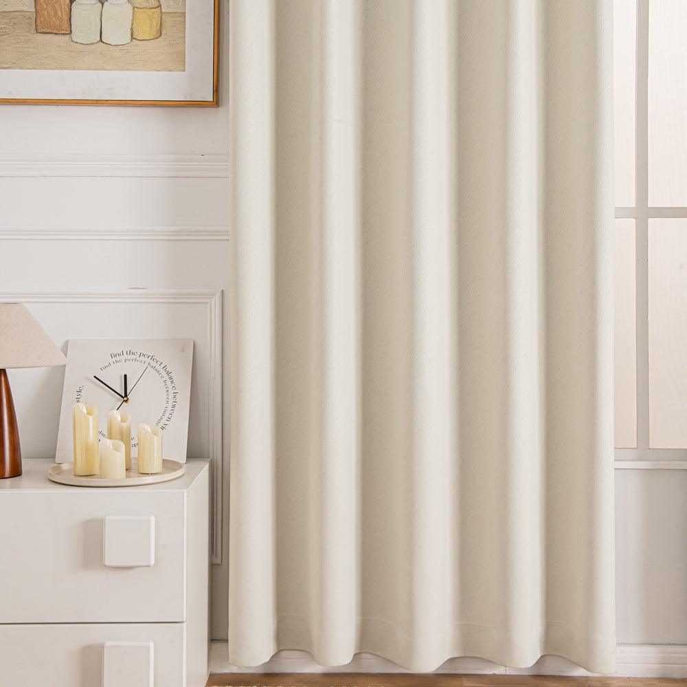 Cocove Tree Texture Heavyweight Grommet Soft Top Curtains Cocove