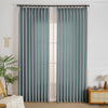 Elise Heavyweight Textured Faux Linen Outdoor Pleat Custom Curtains Elise Blue Gray-11
