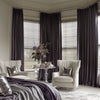 Aushme Black Luxury Pinch Pleat Blackout Velvet Curtains Aushme