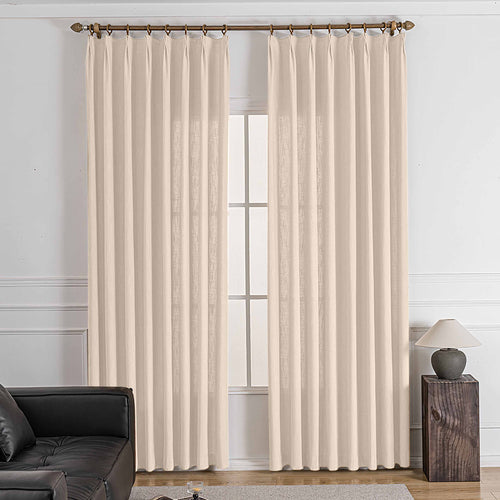 Sova Oeko-Tex Cotton Blend Pinch Pleat Custom Curtains