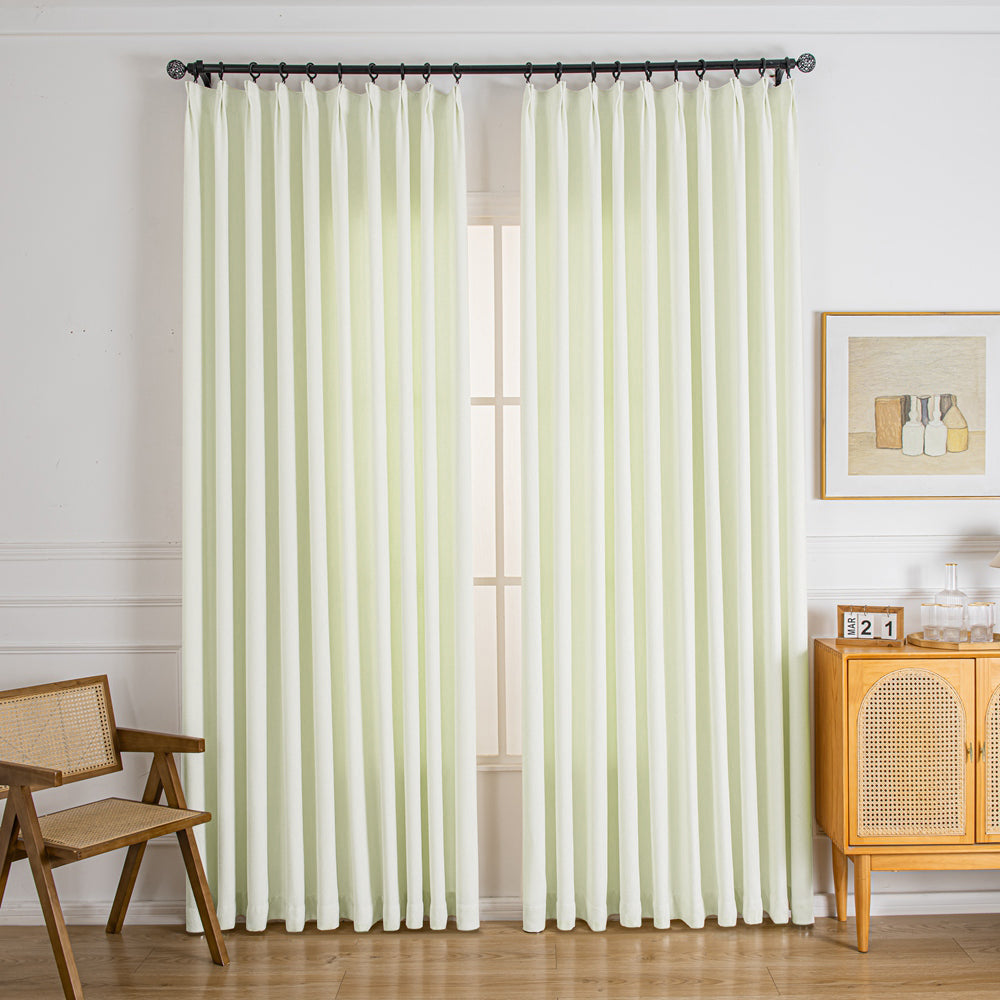 Waffle Chenille Blended Woven Pleated Custom Curtains Waffle