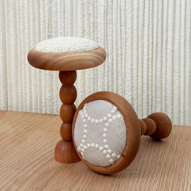 Colored Plate Button Gauze Wooden Curtain Wall Hook/1pc ixacurtains