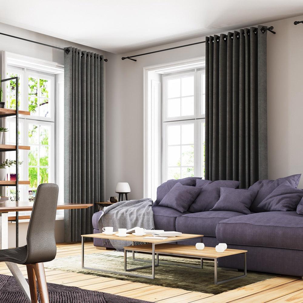 Velva Italian Cotton Velvet Room Darkening Grommet Soft Top Curtains Velva