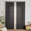 Charcoal Gray-23 Elise Heavyweight Textured Faux Linen Outdoor Custom Curtains