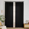 Black-25 Elise Heavyweight Textured Faux Linen Outdoor Custom Curtains
