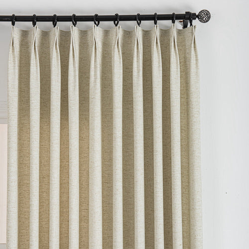 Thalia Textured Bathroom Linen Pleat Custom Curtains Thalia