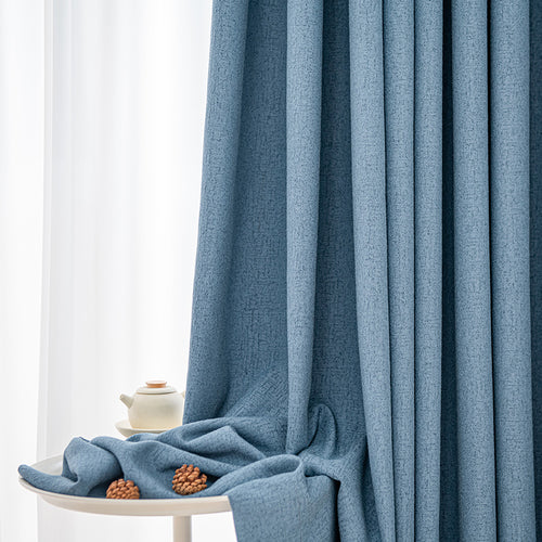 Megan Faux Linen Texture Pinch Pleat Custom Curtains Megan