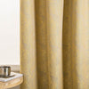 Calista Tropical Leaf Jacquard Cotton Blend Pleated Curtains Calista