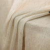Seren Natural Small Plaid Linen Pleat Custom Curtains Seren