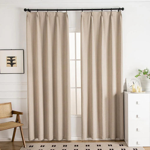 Mivle Stripe Charm Chenille Modern Pleat Custom Curtains Mivle