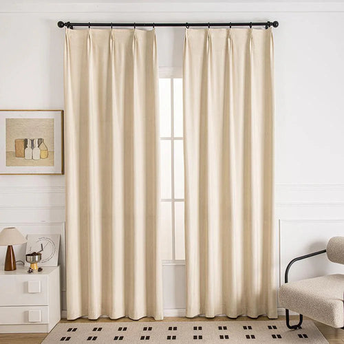 Draco Dragon Scale Velvet Room Darkening Pleat Custom Curtains Draco