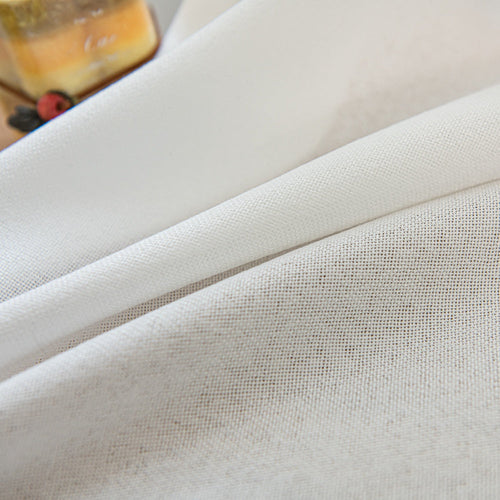 Airy Elegant White Faux Linen Pleat Outdoor Curtains Airy