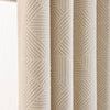 Boney Patterned Geometric Heavyweight Cashmere Feel Pleated Curtains Boney
