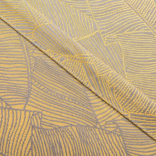 Calista Tropical Leaf Jacquard Cotton Blend Pleated Curtains Calista
