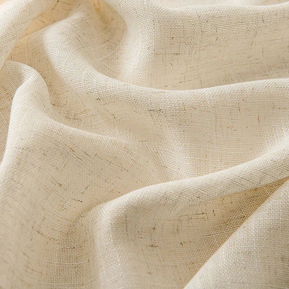 Herb-Lin Beige Linen Sheer Grommet Soft Top Custom Curtains Herb-Lin Linen Color