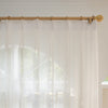 Gauzy Snowflake White Sheer Bathroom Pleat Custom Curtains Gauzy