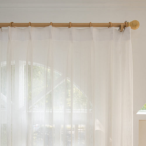 Gauzy Snowflake White Sheer Bathroom Pleat Custom Curtains Gauzy