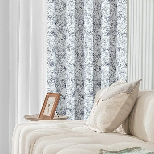 Celeste Cascade Patterned Grommet Soft Top Custom Curtains Celeste