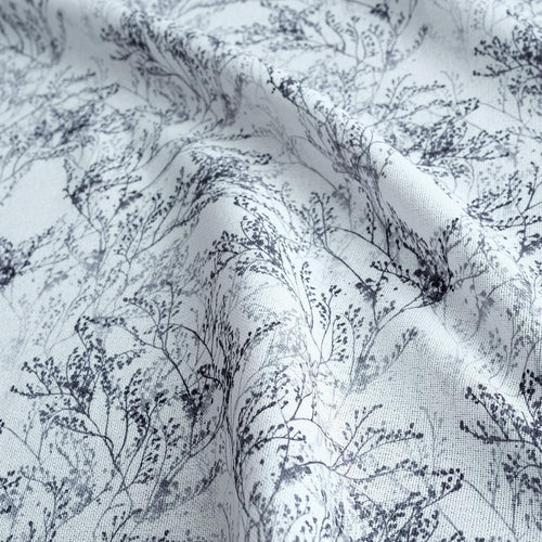 Celeste Cascade Patterned Grommet Soft Top Custom Curtains Celeste Blue Flower Pattern
