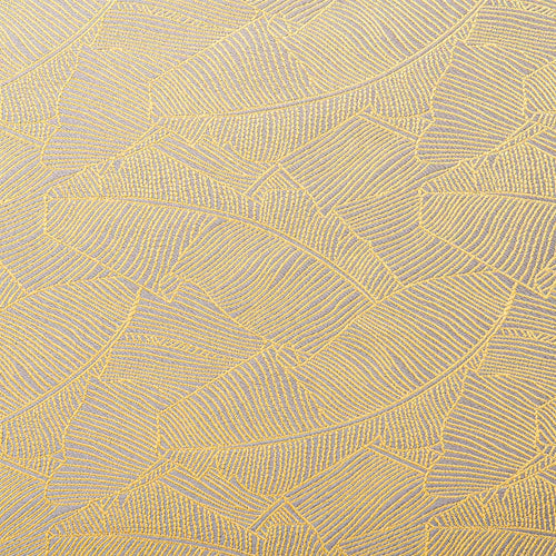 Calista Tropical Leaf Jacquard Cotton Blend Pleated Curtains Calista Golden Yellow