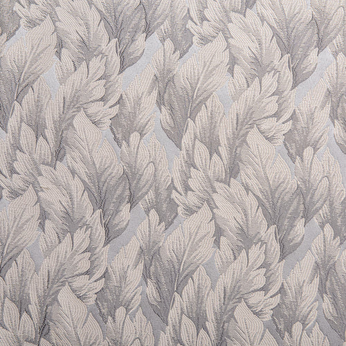 Fern Jacquard Patterns Pleat Cotton Blend Custom Curtains Fern Gray