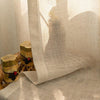 Herb-Lin Beige Linen Sheer Grommet Soft Top Custom Curtains Herb-Lin