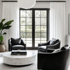 Airy Elegant White Privacy Faux Linen Pleated Custom Curtains Airy White