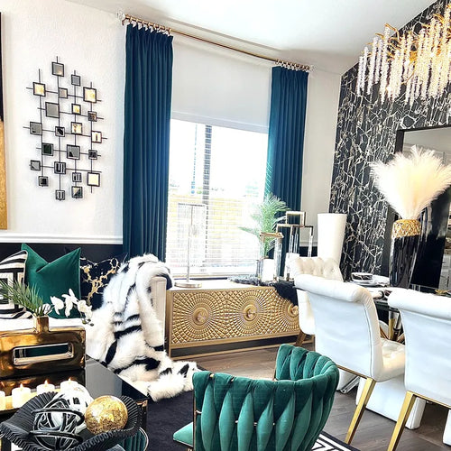 Dark Green Velvet Custom Curtains | Aushme Blackout Velvet Drapes Aushme