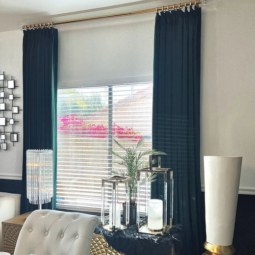 Dark Green Velvet Custom Curtains | Aushme Blackout Velvet Drapes Aushme