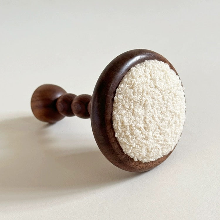 Colored Plate Button Gauze Wooden Curtain Wall Hook/1pc ixacurtains Black wood BG-3