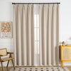 Shangri Cozy Heavy Weight Chenille Pleat Custom Curtains Shangri Beige Brown