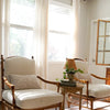 Breezy Meadow Beige Linen Sheer Pleat Custom Curtains Breezy
