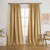 Calista Tropical Leaf Jacquard Cotton Blend Pleated Curtains Calista