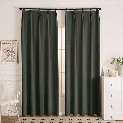 Dark Gray-69 Doux Velvet Elegance Outdoor Curtains