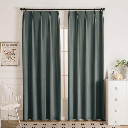 Medium Gray-65 Doux Velvet Elegance Room Darkening Custom Curtains