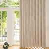 Audrey Fireworks Heavyweight Beige Patterned Grommet Soft Top Custom Curtains Audrey