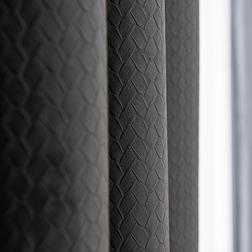 Draco Dragon Scale Velvet Room Darkening Grommet Soft Top Curtains Draco