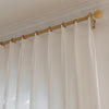 Elm Bark-Inspired White Semi Sheer Pleated Curtains Elm