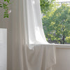 Elm Bark-Inspired White Semi Sheer Pleated Curtains Elm