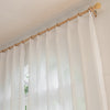 Vesper Vertical Stripe White Sheer Pleat Custom Curtains Vesper