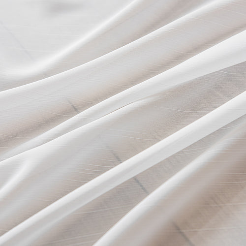 Vesper Vertical Stripe White Sheer Pleat Custom Curtains Vesper