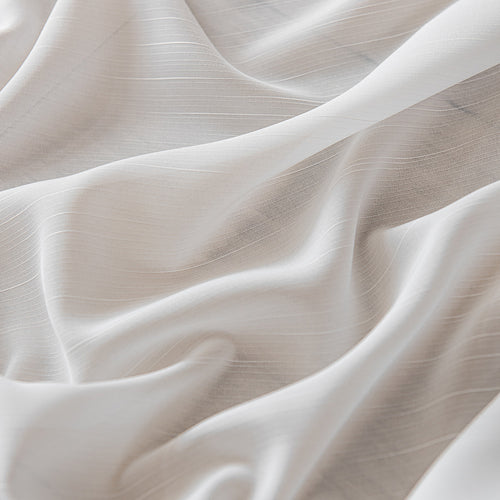 Vesper Vertical Stripe White Sheer Pleat Custom Curtains Vesper
