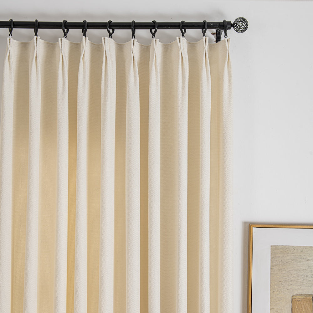 Waffle Chenille Blended Woven Custom Cafe Curtains Waffle