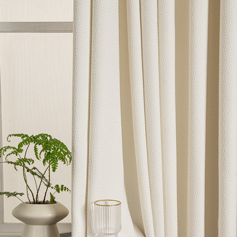 Waffle Chenille Blended Woven Grommet Soft Top Custom Curtains Waffle