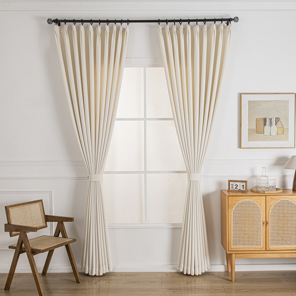 Waffle Chenille Blended Woven Pleated Custom Curtains Waffle